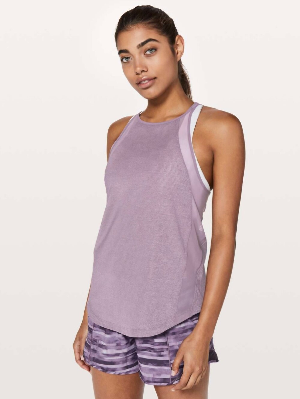 Lululemon Run Off-Route TankHeathered Smoked Mulberry / Smoked Mulberry, Small